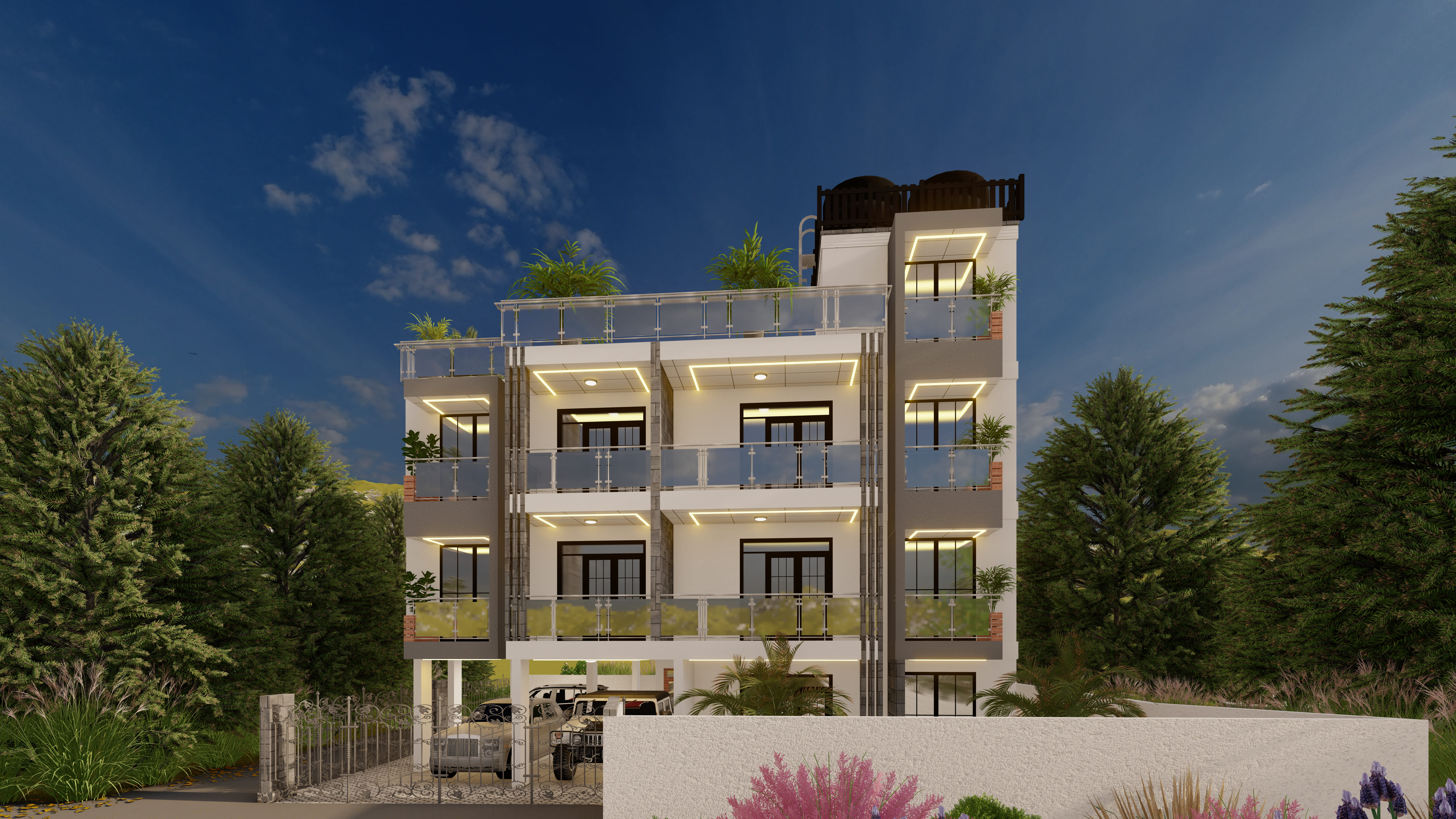G+2 + Penthouse Multifamily House